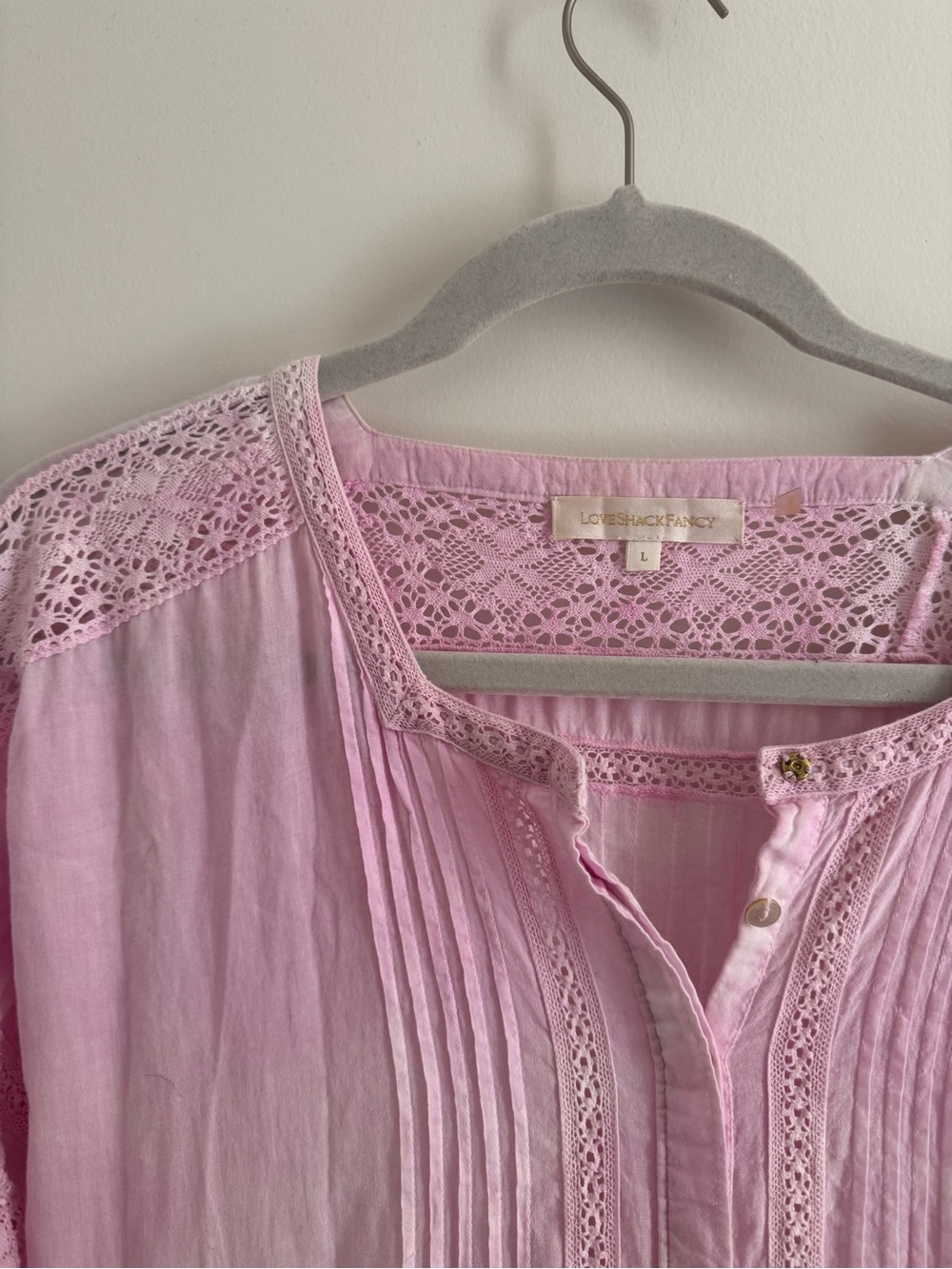 Loveshackfancy pink Edie dress sz L - Picture 3 of 4
